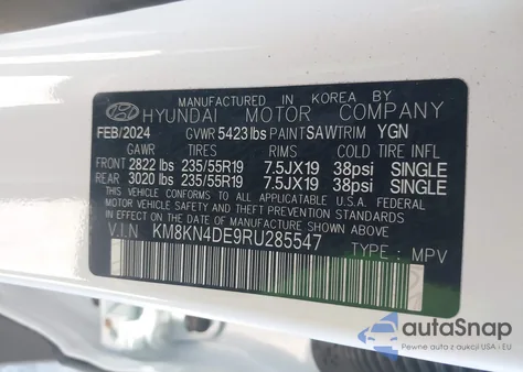 2024 Hyundai Ioniq 5 Sel z USA, uszkodzony, nr VIN KM8KN4DE9RU285547